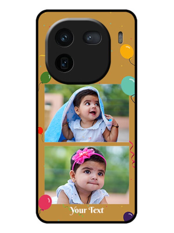 Custom iQOO 12 5G Custom Glass Phone Case - Image Holder With Birthday Celebrations Design