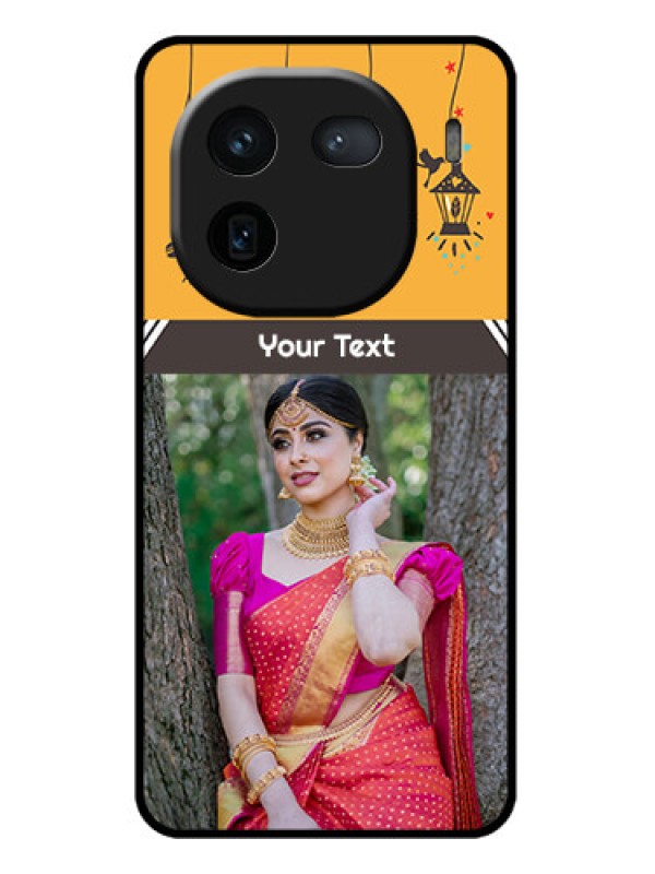 Custom iQOO 12 5G Custom Glass Phone Case - With Family Picture And Icons