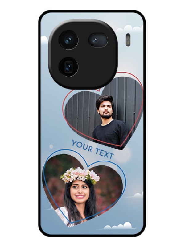 Custom iQOO 12 5G Custom Glass Phone Case - Blue Color Couple Design