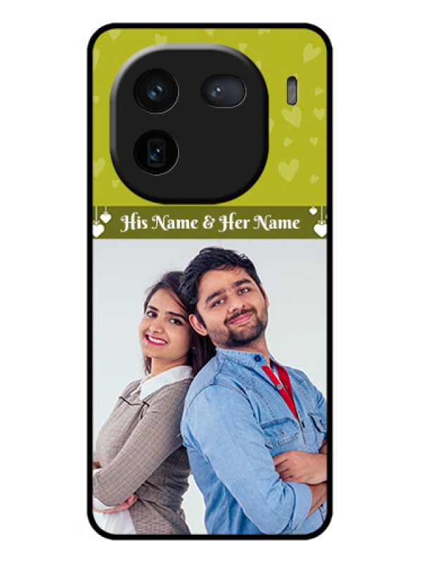 Custom iQOO 12 5G Custom Glass Phone Case - You & Me Heart Design