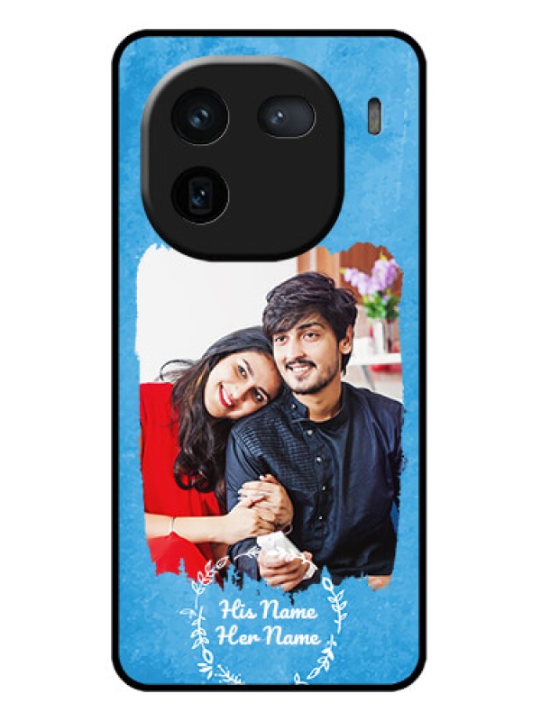 Custom iQOO 12 5G Custom Glass Phone Case - Blue Color Vintage Design