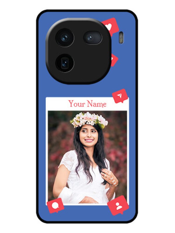 Custom iQOO 12 5G Custom Glass Phone Case - Like Share And Comment Design
