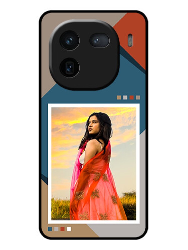 Custom iQOO 12 5G Custom Glass Phone Case - Retro Color Pallet Design