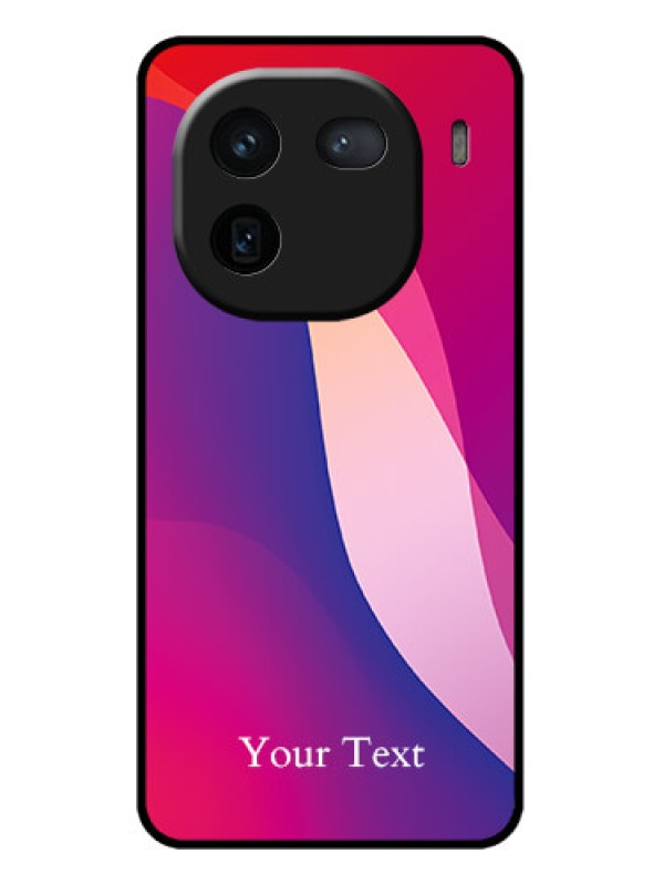 Custom iQOO 12 5G Custom Glass Phone Case - Digital Abstract Overlap Design