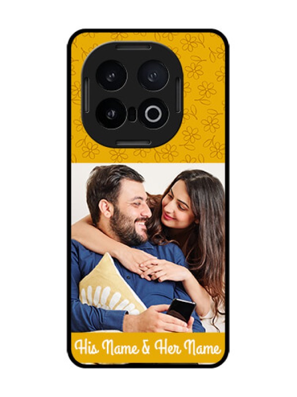 Custom iQOO 13 5G Custom Glass Phone CaseYellow Floral Design