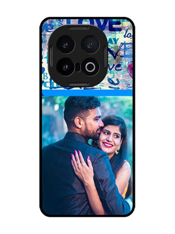 Custom iQOO 13 5G Custom Glass Phone CaseColorful Love Design