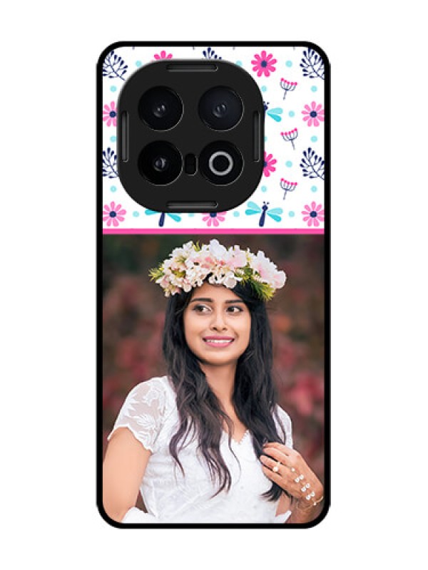 Custom iQOO 13 5G Custom Glass Phone CaseColorful Flower Design