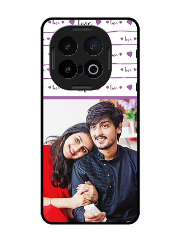 Custom iQOO 13 5G Custom Glass Phone CaseCouples Heart Design