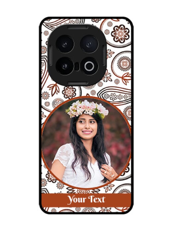 Custom iQOO 13 5G Custom Glass Phone CaseAbstract Flower Design