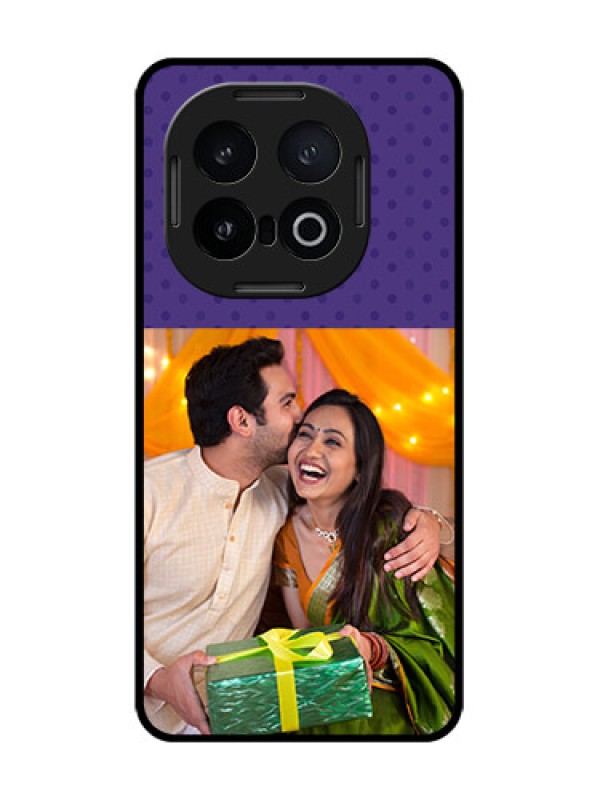 Custom iQOO 13 5G Custom Glass Phone CaseViolet Colored Pattern Design