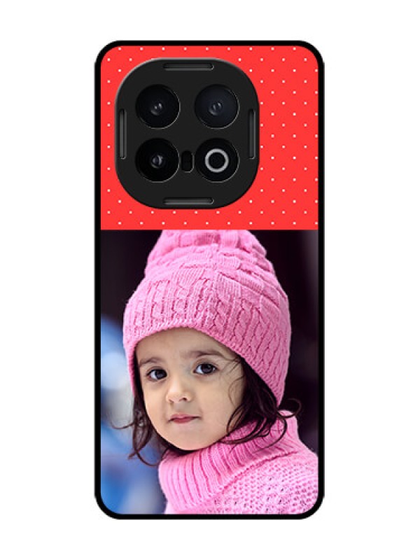 Custom iQOO 13 5G Custom Glass Phone CaseRed Pattern Design