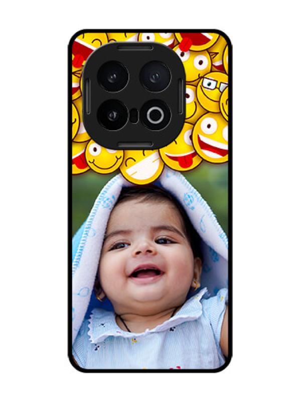 Custom iQOO 13 5G Custom Glass Phone CaseWith Smiley Emoji Design