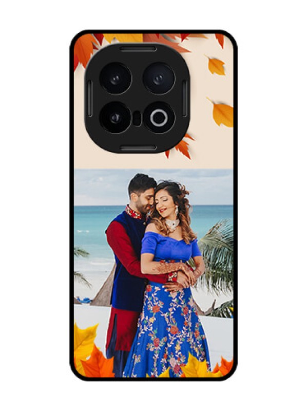 Custom iQOO 13 5G Custom Glass Phone CaseAutumn Maple Leaves Design