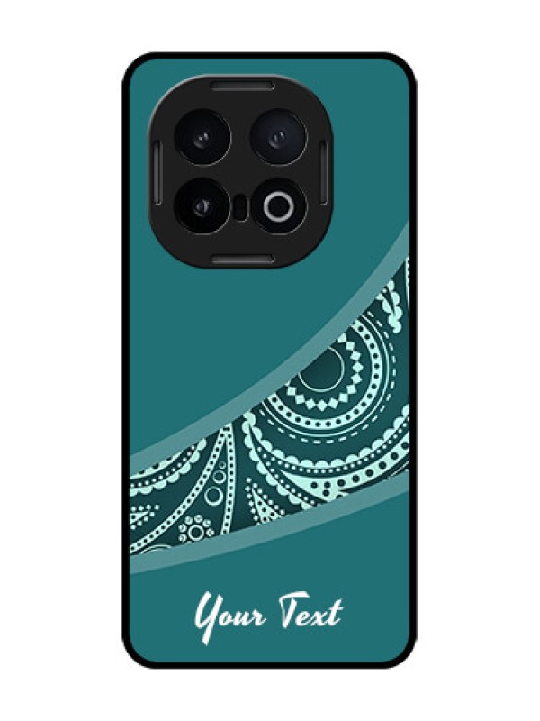 Custom iQOO 13 5G Custom Glass Phone CaseSemi Visible Floral Design