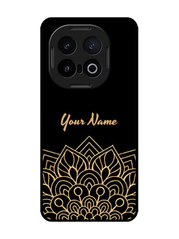 Custom iQOO 13 5G Custom Glass Phone CaseGolden Mandala Design