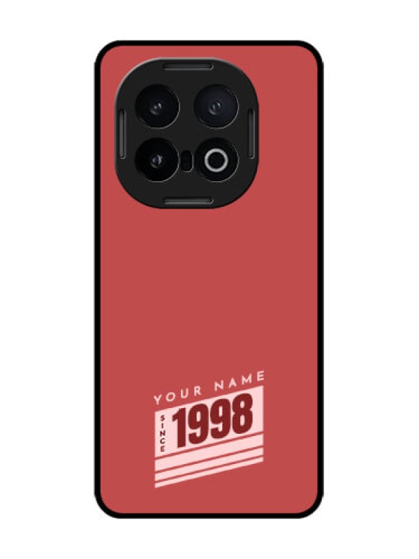 Custom iQOO 13 5G Custom Glass Phone CaseRed Custom Year Of Birth Design