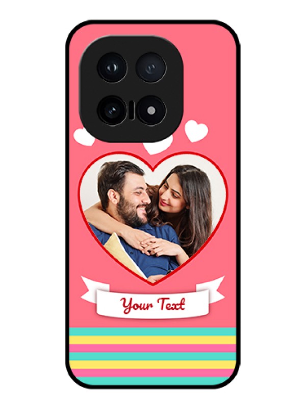 Custom iQOO 15 5G Custom Glass Phone Case - Love Shapes Doodle Design