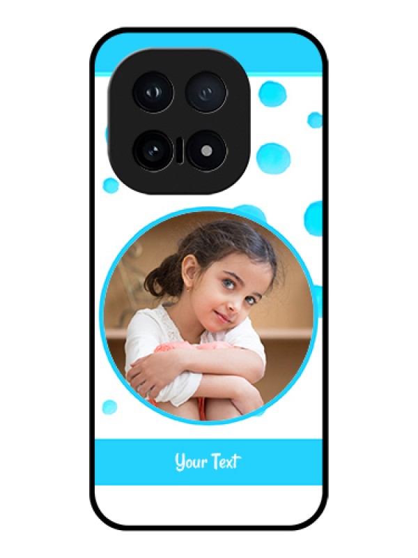 Custom iQOO 15 5G Custom Glass Phone Case - Blue Bubbles Pattern Design