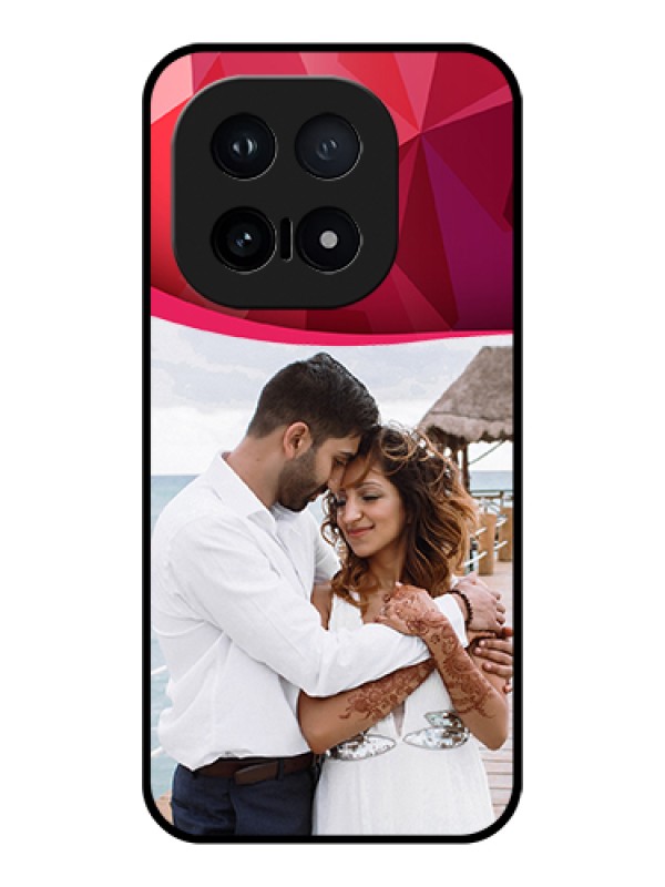 Custom iQOO 15 5G Custom Glass Phone Case - Red Abstract Design