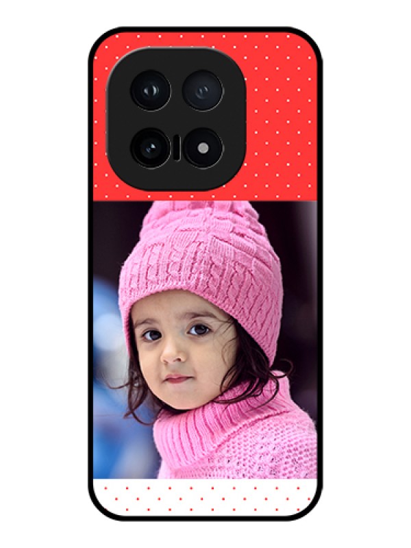 Custom iQOO 15 5G Custom Glass Phone Case - Red Pattern Design