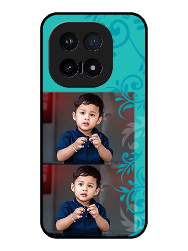 Custom iQOO 15 5G Custom Glass Phone Case - With Photo And Green Floral Design