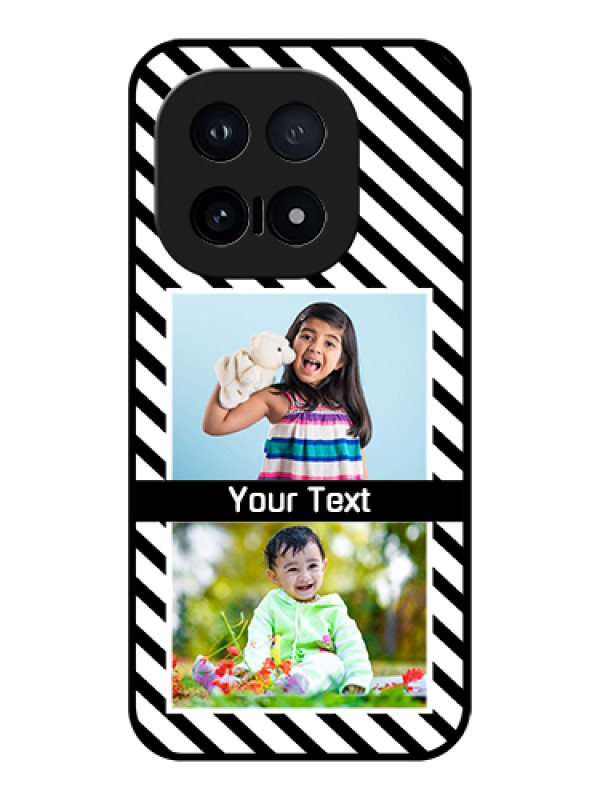 Custom iQOO 15 5G Custom Glass Phone Case - Black And White Stripes Design