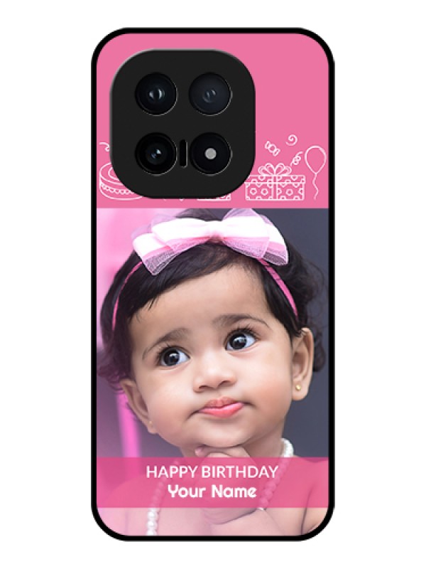 Custom iQOO 15 5G Custom Glass Phone Case - With Birthday Line Art Design