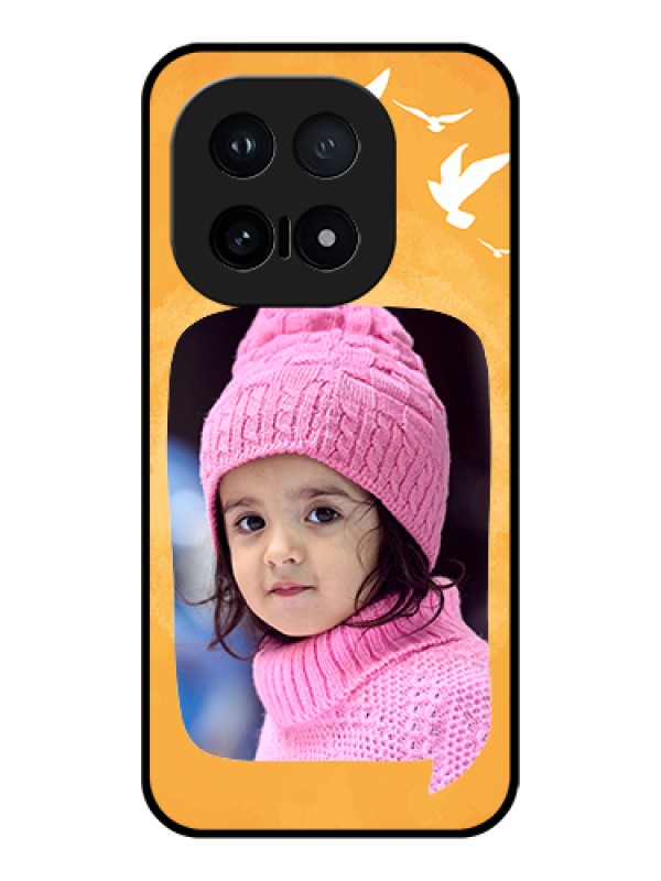 Custom iQOO 15 5G Custom Glass Phone Case - Water Color Design With Bird Icons