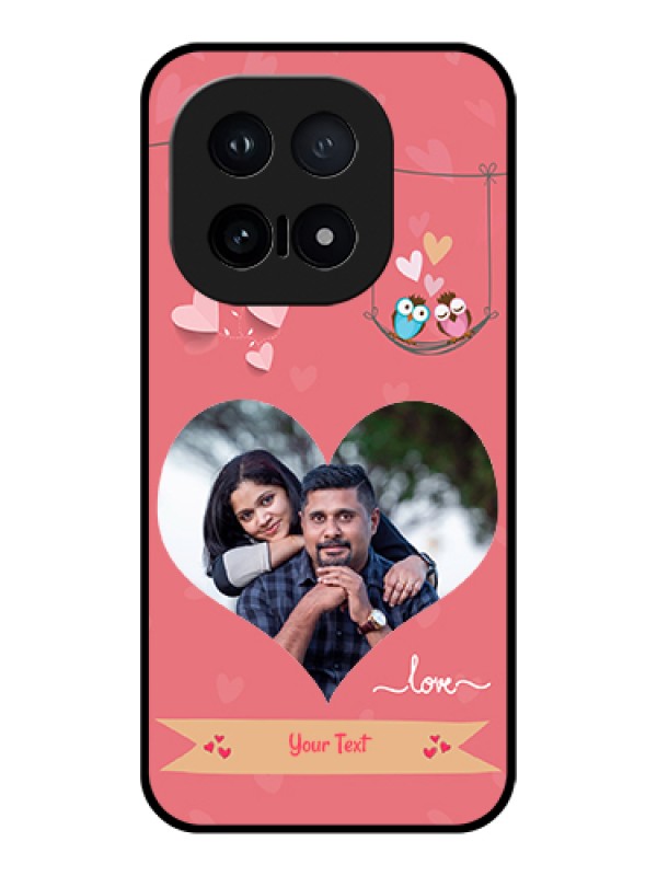 Custom iQOO 15 5G Custom Glass Phone Case - Peach Color Love Design