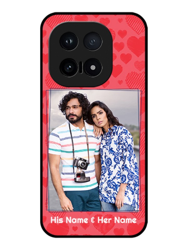 Custom iQOO 15 5G Custom Glass Phone Case - With Red Heart Symbols Design