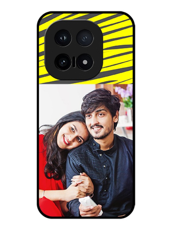 Custom iQOO 15 5G Custom Glass Phone Case - Yellow Abstract Design