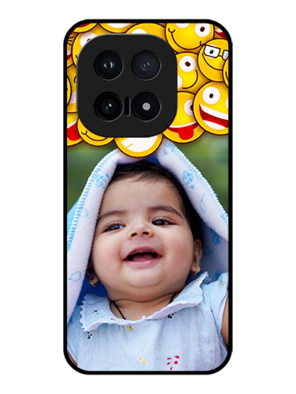 Custom iQOO 15 5G Custom Glass Phone Case - With Smiley Emoji Design
