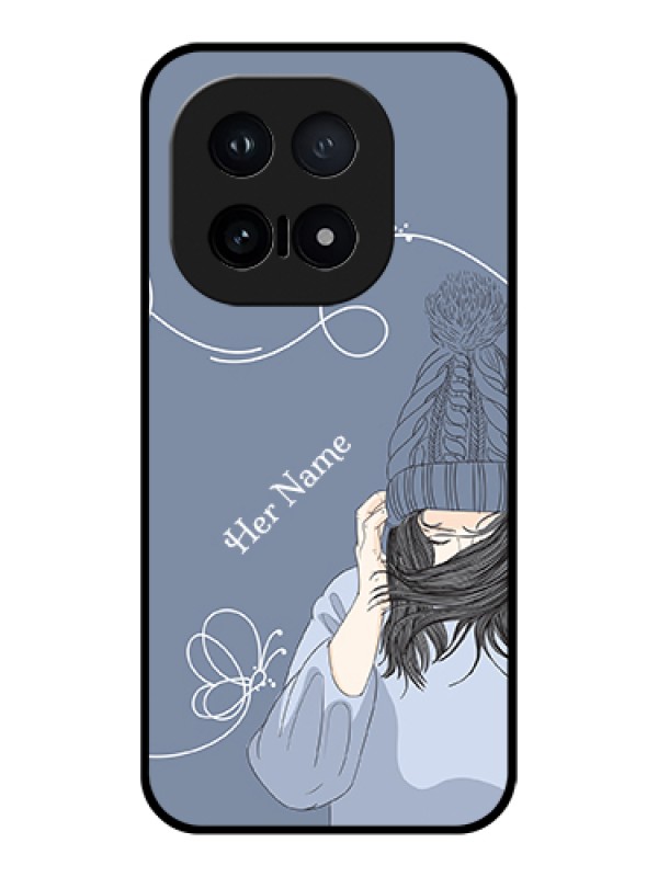 Custom iQOO 15 5G Custom Glass Phone Case - Girl In Winter Outfit Design