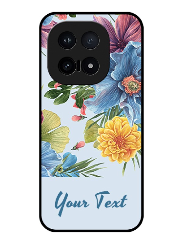 Custom iQOO 15 5G Custom Glass Phone Case - Stunning Watercolored Flowers Painting Design