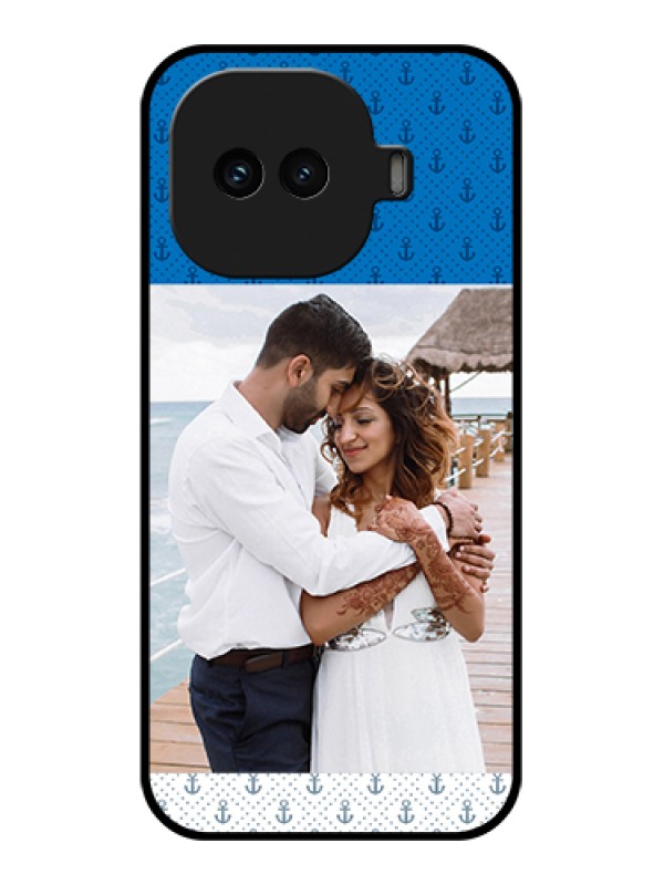 Custom iQOO 15R 5G Custom Glass Phone Case - Blue Anchors Design