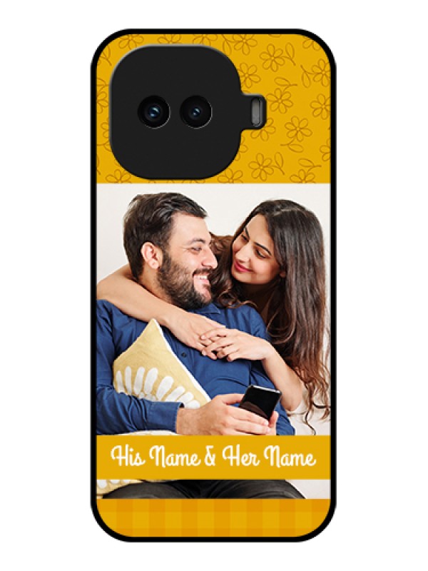 Custom iQOO 15R 5G Custom Glass Phone Case - Yellow Floral Design