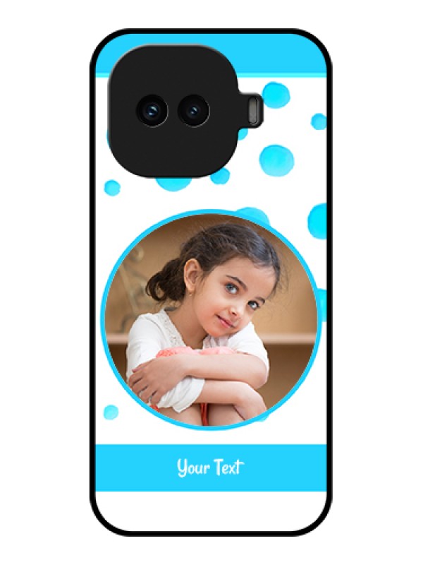 Custom iQOO 15R 5G Custom Glass Phone Case - Blue Bubbles Pattern Design