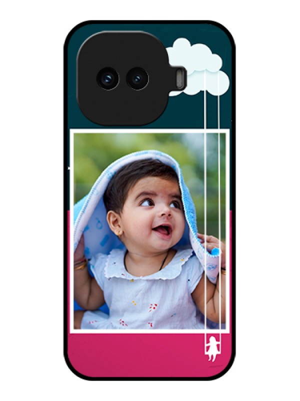 Custom iQOO 15R 5G Custom Glass Phone Case - Cute Girl With Cloud Design