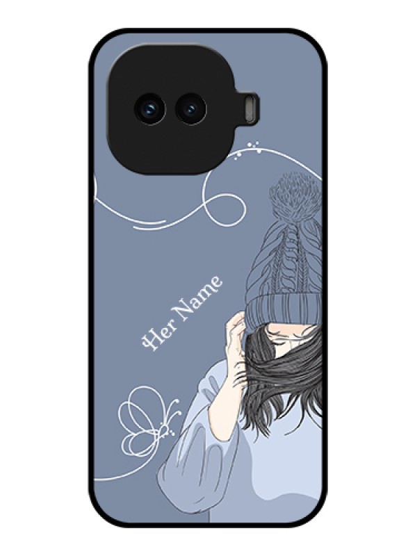 Custom iQOO 15R 5G Custom Glass Phone Case - Girl In Winter Outfit Design