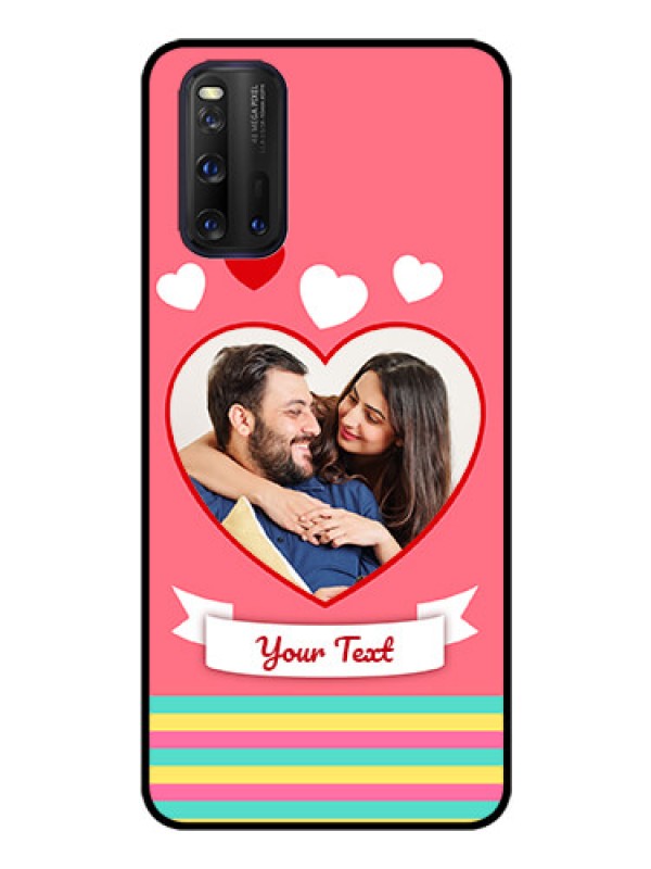Custom iQOO 3 5G Photo Printing on Glass Case - Love Doodle Design