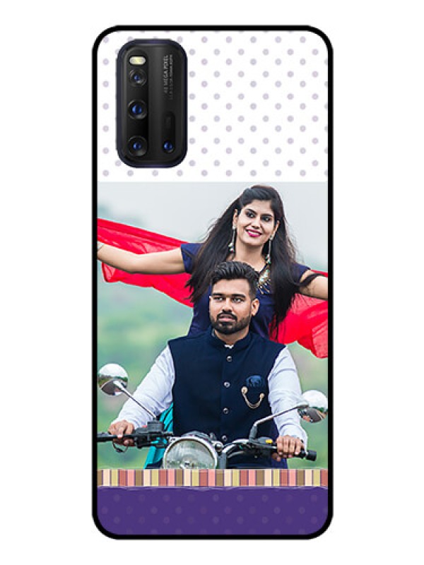 Custom iQOO 3 5G Photo Printing on Glass Case - Cute Family Design