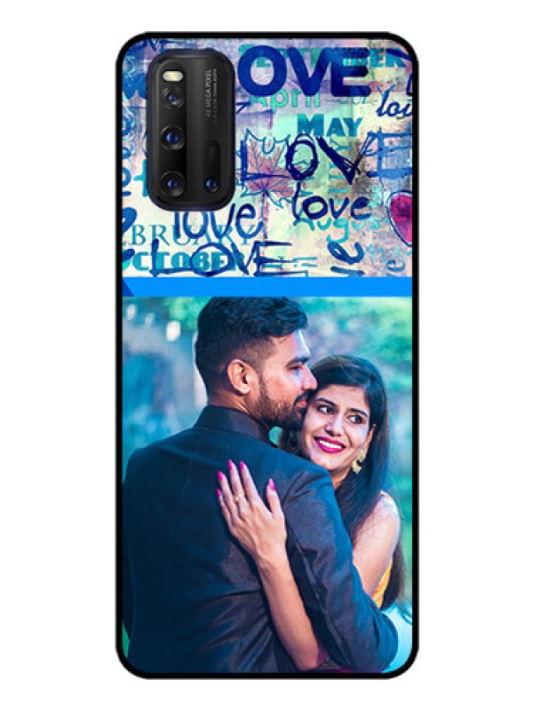 Custom iQOO 3 5G Custom Glass Mobile Case - Colorful Love Design