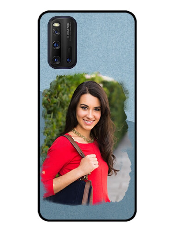Custom iQOO 3 5G Custom Glass Mobile Case - Grunge Line Art Design