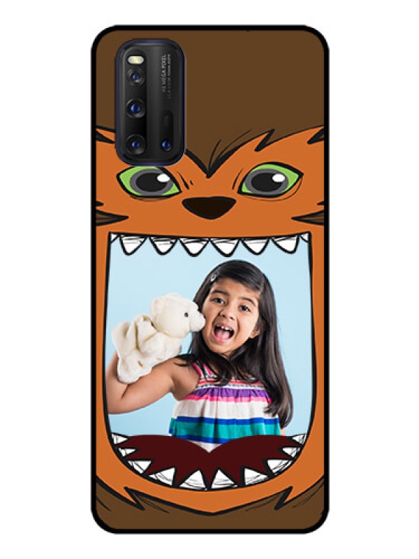 Custom iQOO 3 5G Photo Printing on Glass Case - Owl Monster Back Case Design