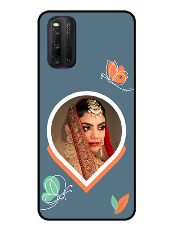 Custom iQOO 3 5G Custom Glass Mobile Case - Droplet Butterflies Design
