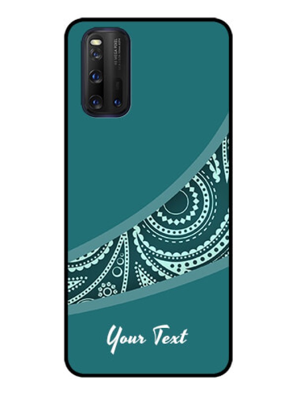 Custom iQOO 3 5G Photo Printing on Glass Case - semi visible floral Design
