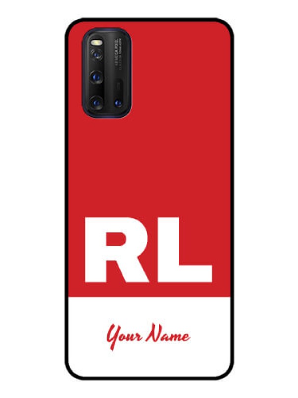 Custom iQOO 3 5G Personalized Glass Phone Case - dual tone custom text Design
