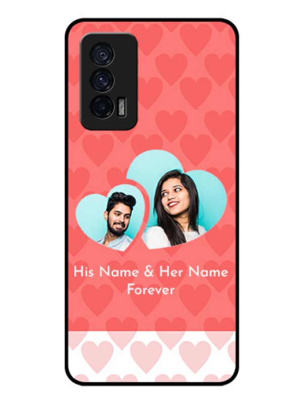 Custom iQOO 7 5G Personalized Glass Phone Case - Couple Pic Upload Design