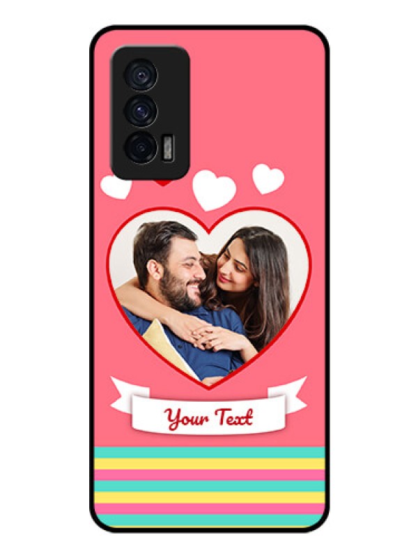 Custom iQOO 7 5G Photo Printing on Glass Case - Love Doodle Design
