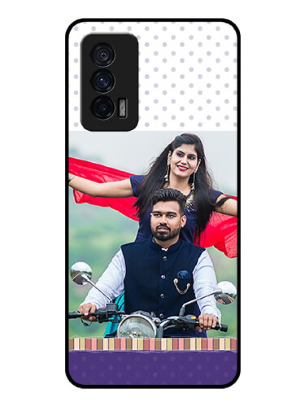 Custom iQOO 7 5G Photo Printing on Glass Case - Cute Family Design